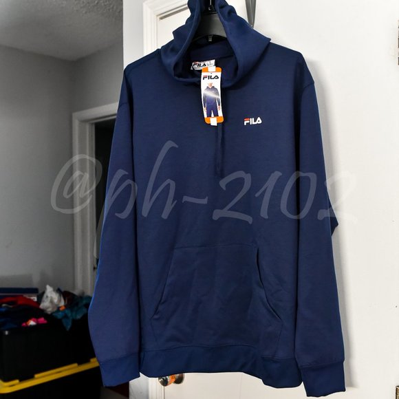 FILA Men’s‎ Performance Hoodie  in Blue - Picture 3 of 5